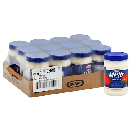 Kraft Kraft Mayonnaise 15 fl. oz. Bottle, PK12 10021000026965
